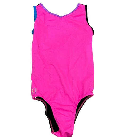 Sylvia P Other - Sylvia P "Festival" Leotard Adult XS Pink Black Multi Color Gymnastics NWT